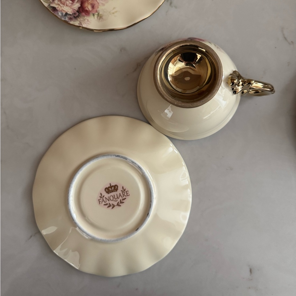 Fanquare Porcelain Tea Cups Set of 6 - Picture 6 of 8
